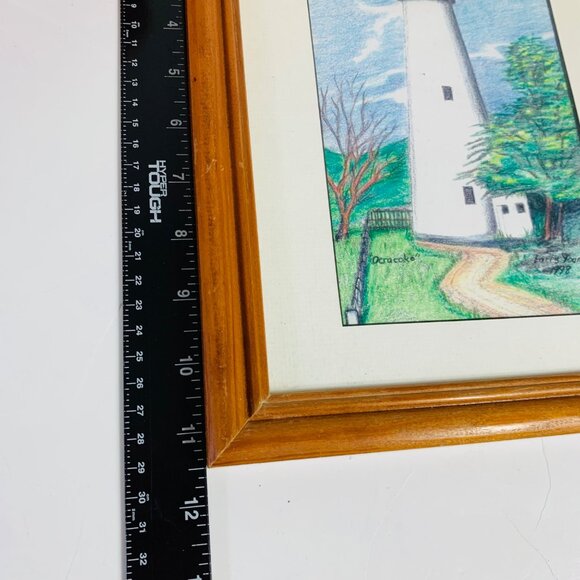 Coastal North Carolina Lighthouse Illustration Drawings VTG Set Of 2 Signed Art - Picture 10 of 14